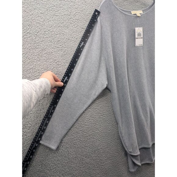 NWT Michael by Michael Kors Pearl Heather Gray Women's 1X Tunic Sweater - Picture 10 of 16